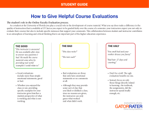 How to Give Helpful Course Evaluations