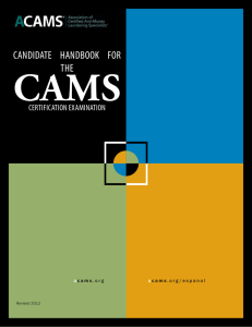 CANDIDATE HANDBOOK FOR THE