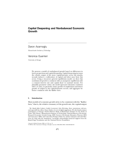 Capital Deepening and Nonbalanced Economic Growth