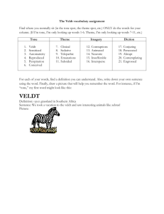 The Veldt vocabulary assignment Find where you normally sit (in the