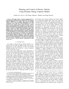 Planning and Control of Electric Vehicles Using Dynamic Energy