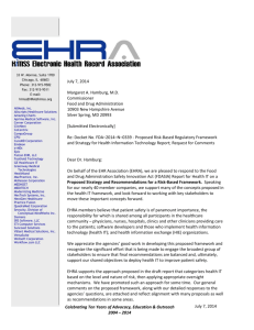 EHR Association Submits Response to FDASIA Report, A Proposed