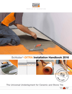 Schluter®-DITRA Installation Handbook 2016