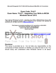 Samuel 70-417 dumps pdf exam