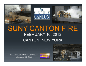 suny canton fire - New York State Emergency Management