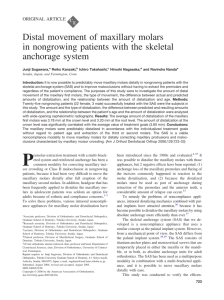 Distal movement of maxillary molars in nongrowing patients with the