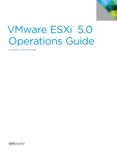 VMware ESXi™ 5.0 Operations Guide