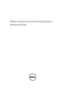 VMware vSphere 5 on Dell PowerEdge Systems
