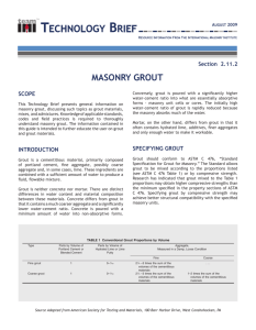 Masonry Grout - The International Masonry Institute