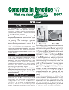 CIP 22 - Grout - National Ready Mixed Concrete Association