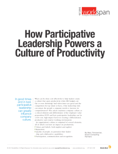 How Participative Leadership Powers a Culture of