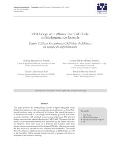 VLSI Design with Alliance Free CAD Tools: an Implementation