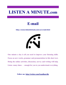 Listen A Minute.com - ESL Listening - E-mail - wiki-U