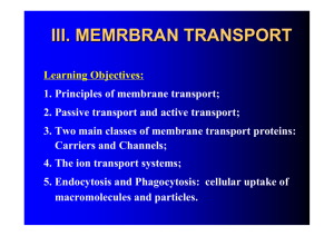MEMRBRAN TRANSPORT