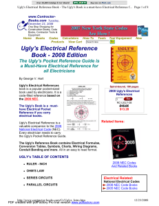 Ugly's Electrical Reference Book - 2008 Edition