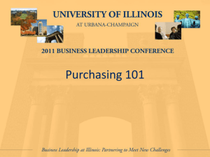 Purchasing 101 - University of Illinois Conferences