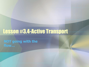 Lesson #3.4-Active Transport