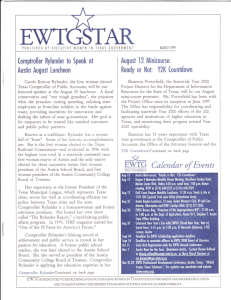 EWTG Calendar of Euents - Executive Women in Texas Government