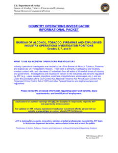 industry operations investigator informational packet