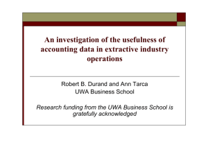 An investigation of the usefulness of accounting data in extractive