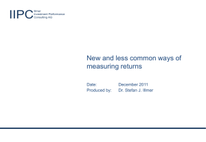 New and less common ways of measuring returns