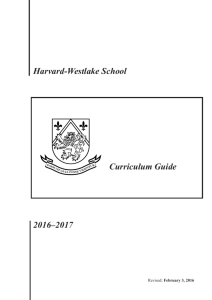 2016-17 Curriculum Guide - Harvard