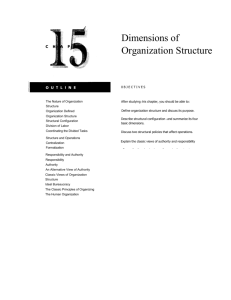 Dimensions of Organization Structure