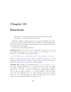 Chapter 10 Functions