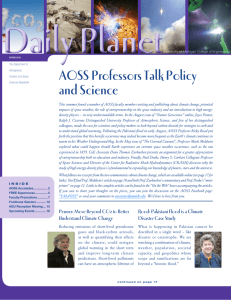 AOSS Professors Talk Policy and Science
