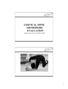 cervical spine orthopedic evaluation