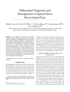 Differential diagnosis and management of spinal nerve root