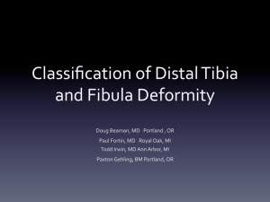 Classification of Distal Tibia and Fibula Deformity
