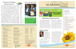 Summer 2015 - Alabama One Credit Union