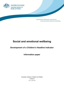 Social and emotional wellbeing: development of a children's