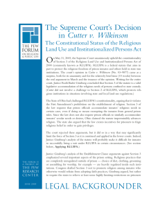 The Supreme Court's Decision in Cutter v. Wilkinson