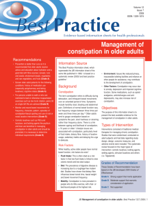Management of constipation in older adults