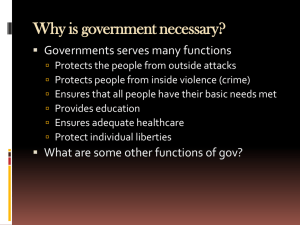 Why is government necessary?