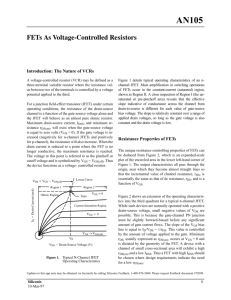 FETs As Voltage Controlled Resistors