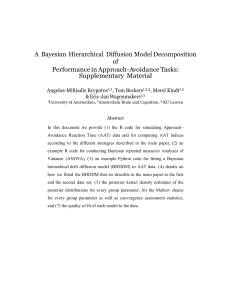 A Bayesian Hierarchical Diffusion Model Decomposition of