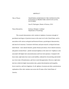 ABSTRACT Title of Thesis: TIGHTNESS