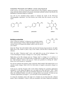 Acetanilide, Phenacetin and Caffeine: a study using