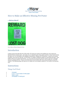How to Make an Effective Missing Pet Poster Introduction Instructions