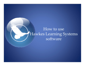 How to use Hawkes Learning Systems software