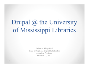 Drupal @ the University of Mississippi Libraries