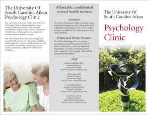 Psychology Clinic - University of South Carolina Aiken