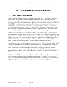 11. Psychopharmacological Intervention