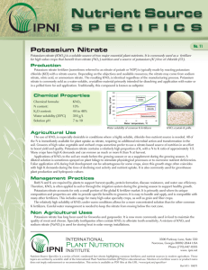 Potassium Nitrate - International Plant Nutrition Institute