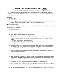 Crash movie essay