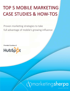 MarketingSherpa's Top 5 Mobile Marketing Case Studies