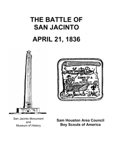 THE BATTLE OF SAN JACINTO APRIL 21, 1836